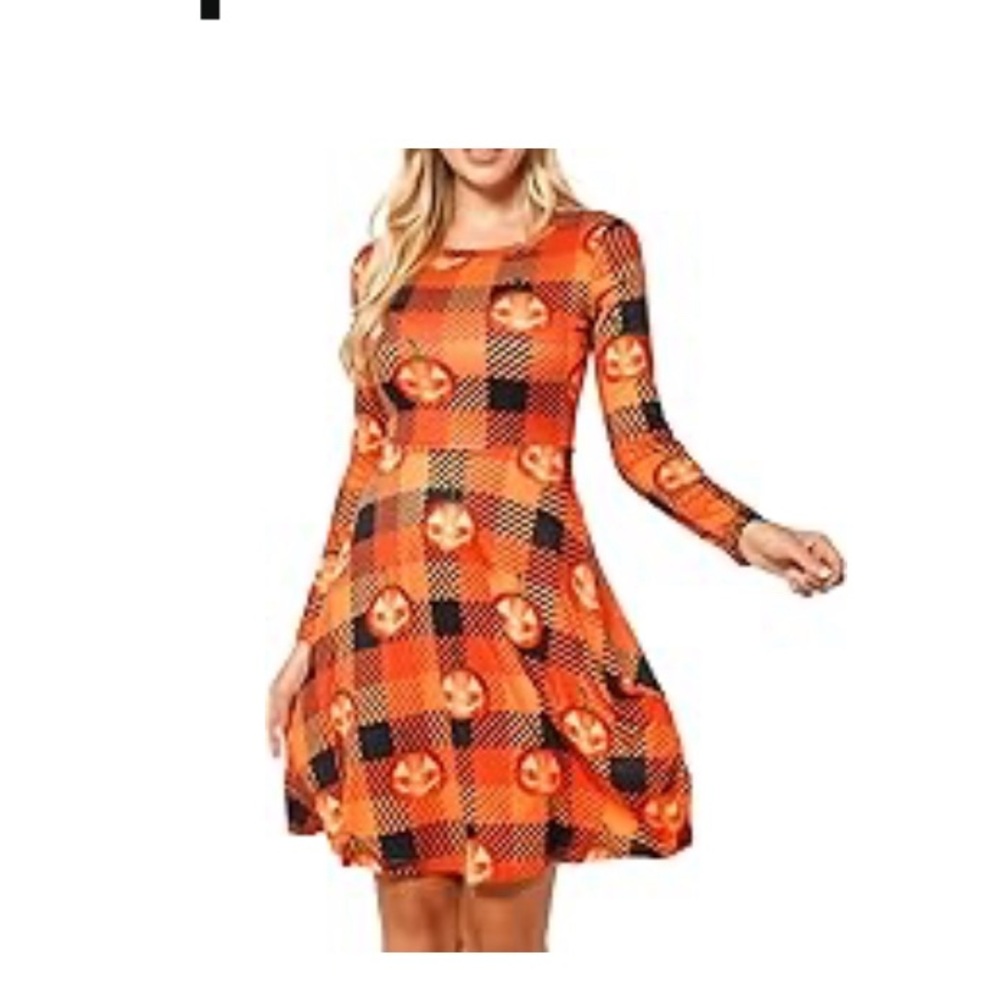 Halloween/Fall dress with pumpkins size medium